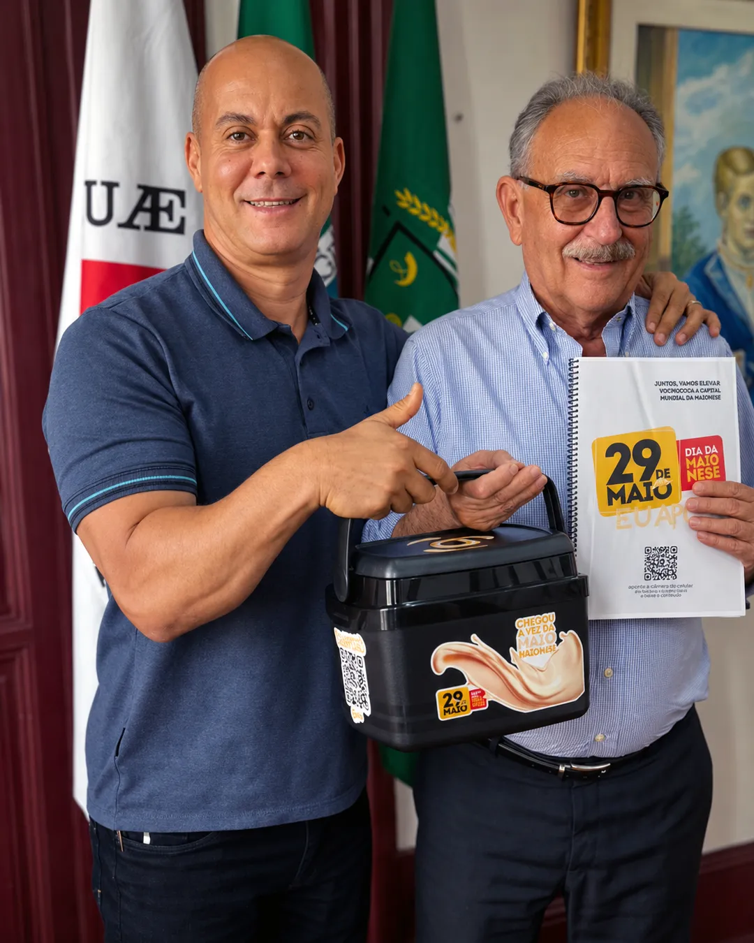 Com o prefeito de Leopoldina